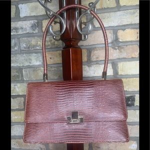 Liz Claiborne Small Brown Handled Clutch